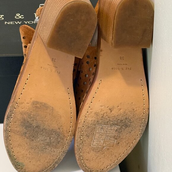 Rag & Bone Brown Suede Sandal - Medium Heel - Size 8.5 - Picture 3 of 3